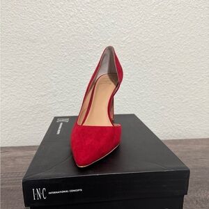 INC International Concepts Red Suede Heels